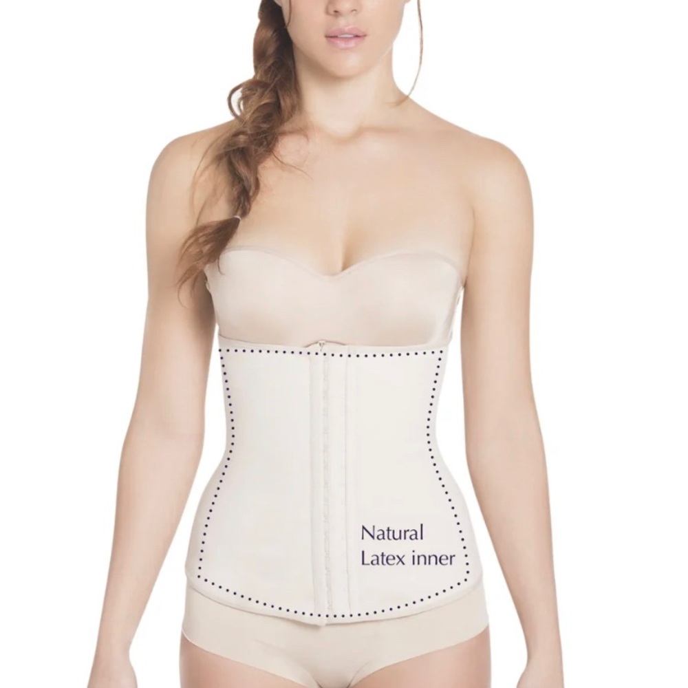 Women's Cream Waist Trainer Corset Siluet Shaping Waist Cincher with Latex